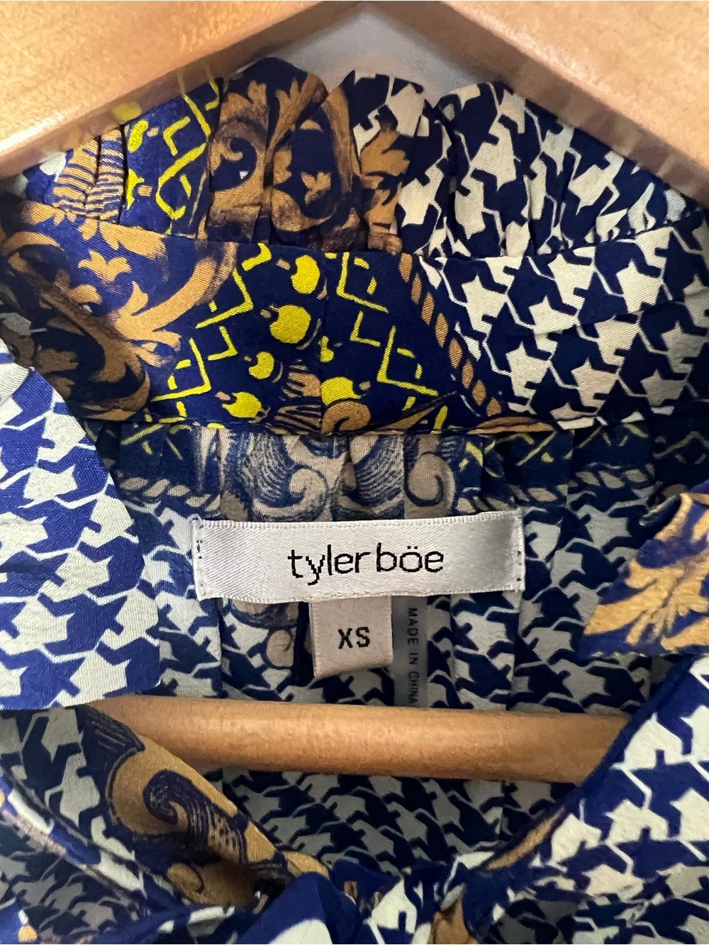 Tyler Böe Women’s 100% Silk Sleeveless Maxi Dress Multi Print Blue W/ Sash XS - Picture 8 of 9